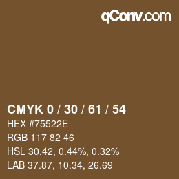 Color code: CMYK 0 / 30 / 61 / 54 | qconv.com