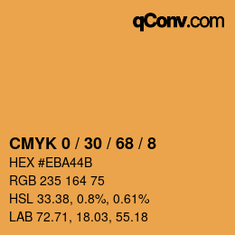 カラーコード: CMYK 0 / 30 / 68 / 8 | qconv.com