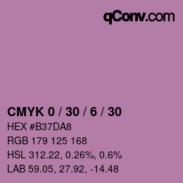 Color code: CMYK 0 / 30 / 6 / 30 | qconv.com