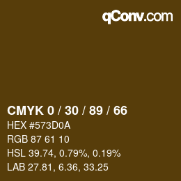 Color code: CMYK 0 / 30 / 89 / 66 | qconv.com