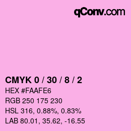 カラーコード: CMYK 0 / 30 / 8 / 2 | qconv.com