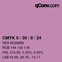 Código de color: CMYK 0 / 30 / 8 / 24 | qconv.com