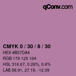 Color code: CMYK 0 / 30 / 8 / 30 | qconv.com