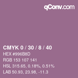 Color code: CMYK 0 / 30 / 8 / 40 | qconv.com