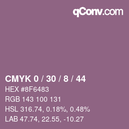 Color code: CMYK 0 / 30 / 8 / 44 | qconv.com