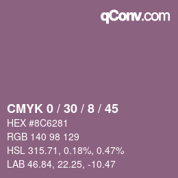 Color code: CMYK 0 / 30 / 8 / 45 | qconv.com