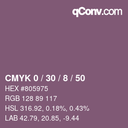 Color code: CMYK 0 / 30 / 8 / 50 | qconv.com