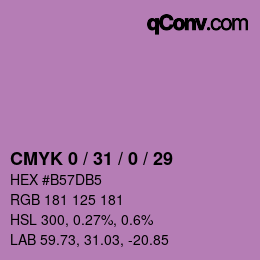 Code couleur: CMYK 0 / 31 / 0 / 29 | qconv.com