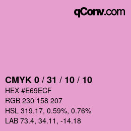 Color code: CMYK 0 / 31 / 10 / 10 | qconv.com