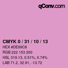 Color code: CMYK 0 / 31 / 10 / 13 | qconv.com