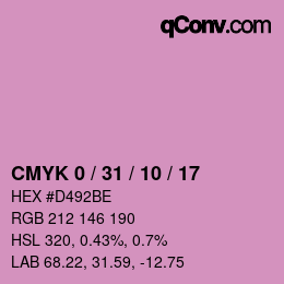 Color code: CMYK 0 / 31 / 10 / 17 | qconv.com