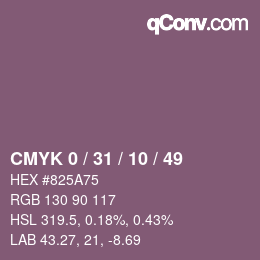 Color code: CMYK 0 / 31 / 10 / 49 | qconv.com