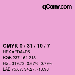 Color code: CMYK 0 / 31 / 10 / 7 | qconv.com