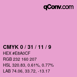 Color code: CMYK 0 / 31 / 11 / 9 | qconv.com