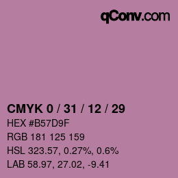 Color code: CMYK 0 / 31 / 12 / 29 | qconv.com