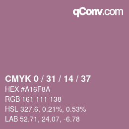 Color code: CMYK 0 / 31 / 14 / 37 | qconv.com
