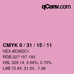 Color code: CMYK 0 / 31 / 15 / 11 | qconv.com