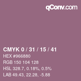 Color code: CMYK 0 / 31 / 15 / 41 | qconv.com