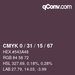 Color code: CMYK 0 / 31 / 15 / 67 | qconv.com