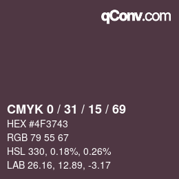 Color code: CMYK 0 / 31 / 15 / 69 | qconv.com