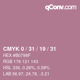 Color code: CMYK 0 / 31 / 19 / 31 | qconv.com