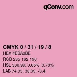 Color code: CMYK 0 / 31 / 19 / 8 | qconv.com