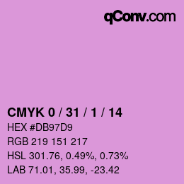 カラーコード: CMYK 0 / 31 / 1 / 14 | qconv.com