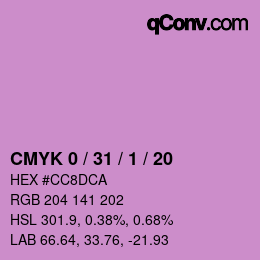 颜色代码: CMYK 0 / 31 / 1 / 20 | qconv.com