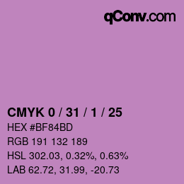 カラーコード: CMYK 0 / 31 / 1 / 25 | qconv.com