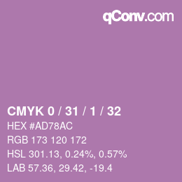カラーコード: CMYK 0 / 31 / 1 / 32 | qconv.com