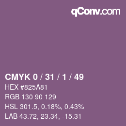 カラーコード: CMYK 0 / 31 / 1 / 49 | qconv.com