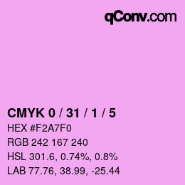 カラーコード: CMYK 0 / 31 / 1 / 5 | qconv.com