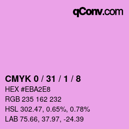 Farbcode: CMYK 0 / 31 / 1 / 8 | qconv.com