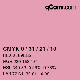 Color code: CMYK 0 / 31 / 21 / 10 | qconv.com