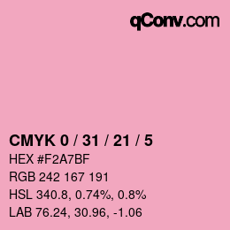 Color code: CMYK 0 / 31 / 21 / 5 | qconv.com