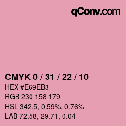 Color code: CMYK 0 / 31 / 22 / 10 | qconv.com