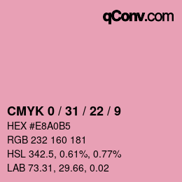 Color code: CMYK 0 / 31 / 22 / 9 | qconv.com