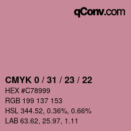 Color code: CMYK 0 / 31 / 23 / 22 | qconv.com