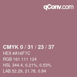 Color code: CMYK 0 / 31 / 23 / 37 | qconv.com