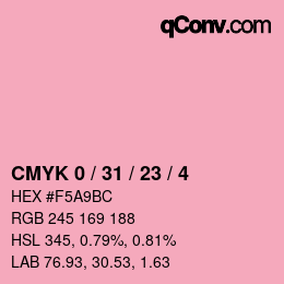 Color code: CMYK 0 / 31 / 23 / 4 | qconv.com