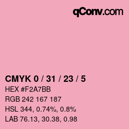 Color code: CMYK 0 / 31 / 23 / 5 | qconv.com