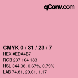 Color code: CMYK 0 / 31 / 23 / 7 | qconv.com