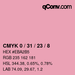 Color code: CMYK 0 / 31 / 23 / 8 | qconv.com