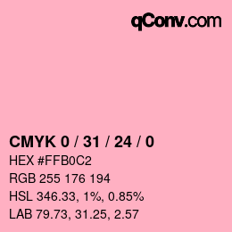 Color code: CMYK 0 / 31 / 24 / 0 | qconv.com