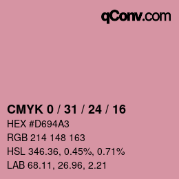 Color code: CMYK 0 / 31 / 24 / 16 | qconv.com