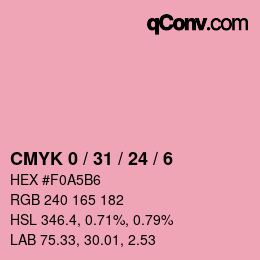 Color code: CMYK 0 / 31 / 24 / 6 | qconv.com