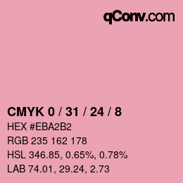 Color code: CMYK 0 / 31 / 24 / 8 | qconv.com