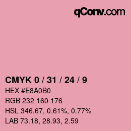Color code: CMYK 0 / 31 / 24 / 9 | qconv.com