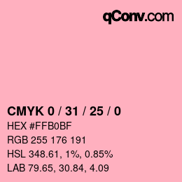 Color code: CMYK 0 / 31 / 25 / 0 | qconv.com