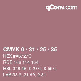 Color code: CMYK 0 / 31 / 25 / 35 | qconv.com